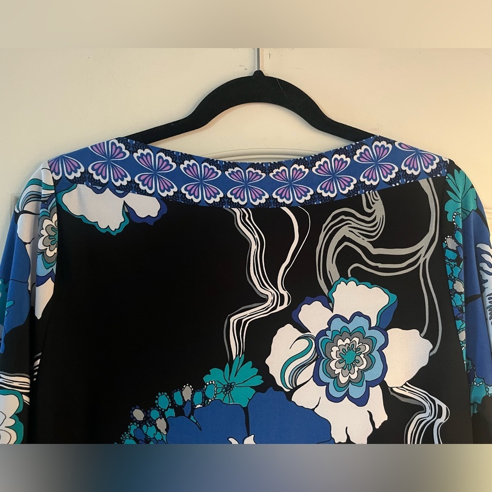 Mercer & Madison Multi Color Vibrant Floral Polyester Spandex Dress Women’s 14 - Picture 4 of 14